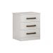 Mesa De Cabeceira 3 Gavetas Rubi Bronze Leifer Moveis Branco