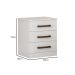 Mesa De Cabeceira 3 Gavetas Rubi Bronze Leifer Moveis Branco