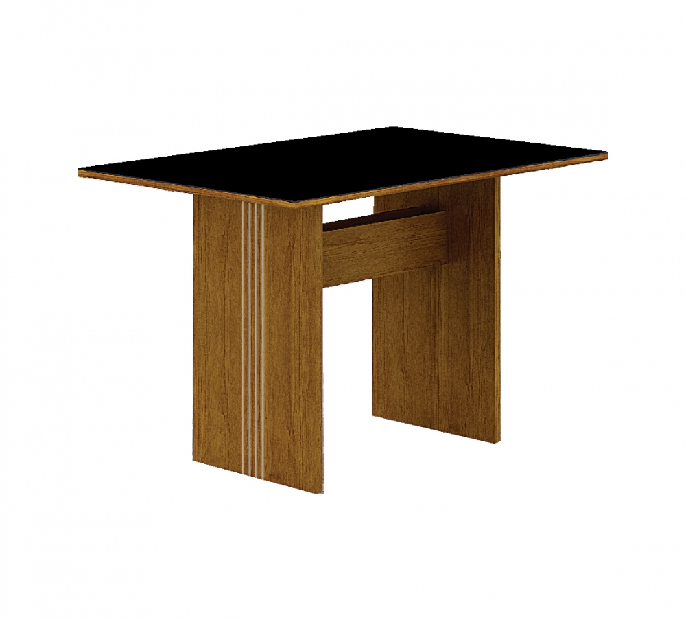 Mesa de Jantar 1,20m para 4 Cadeiras Florença New Leifer Moveis CADEIRAS NÃO INCLUSAS Freijó/Preto