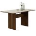 Mesa de Jantar 1,60m para 6 Cadeiras Florença New Leifer Moveis CADEIRAS NÃO INCLUSAS Braúna/Off White