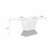Mesa de Jantar 6 Lugares 1,80m Tampo Copo MDF/Vidro Larissa Moveis Leifer CADEIRAS NÃO INCLUSAS Braúna/Off White, Copo com vidro