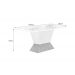 Mesa de Jantar 6 Lugares 1,80m Tampo Copo MDF/Vidro Larissa Moveis Leifer CADEIRAS NÃO INCLUSAS Freijó/Off White, Copo com vidro