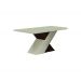 Mesa de Jantar 6 Lugares Tampo Copo MDF/Vidro Ilhéus 1,60m Leifer Moveis CADEIRAS NÃO INCLUSAS Braúna/Off White, Copo com vidro