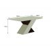 Mesa de Jantar 6 Lugares Tampo Copo MDF/Vidro Ilheus 1,60m Leifer Moveis CADEIRAS NÃO INCLUSAS Braúna/Off White, Copo com vidro