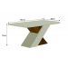 Mesa de Jantar 6 Lugares Tampo Vidro Ilheus 1,80m Leifer Moveis CADEIRAS NÃO INCLUSAS Freijó/Off White, Copo com vidro