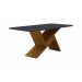 Mesa de Jantar Tampo Copo MDF/Vidro 1,80 Agata Leifer Moveis CADEIRAS NÃO INCLUSAS Freijó/Chumbo, Copo com vidro