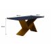 Mesa de Jantar Tampo Copo MDF/Vidro 1,80 Agata Leifer Moveis CADEIRAS NÃO INCLUSAS Freijó/Chumbo, Copo com vidro