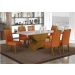 Mesa para 06 Cadeiras Atenas Tampo Copo MDF/Vidro 1,80m Leifer Moveis CADEIRAS NÃO INCLUSAS Freijó/Off White, Copo com vidro