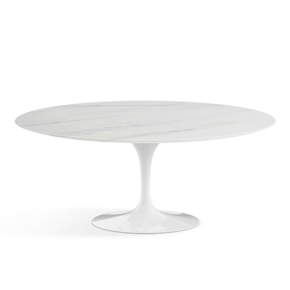 Conjunto Mesa Saarinen Oval Espirito Santo 160X90cm + 4 Cadeiras Eames DSW - Branca