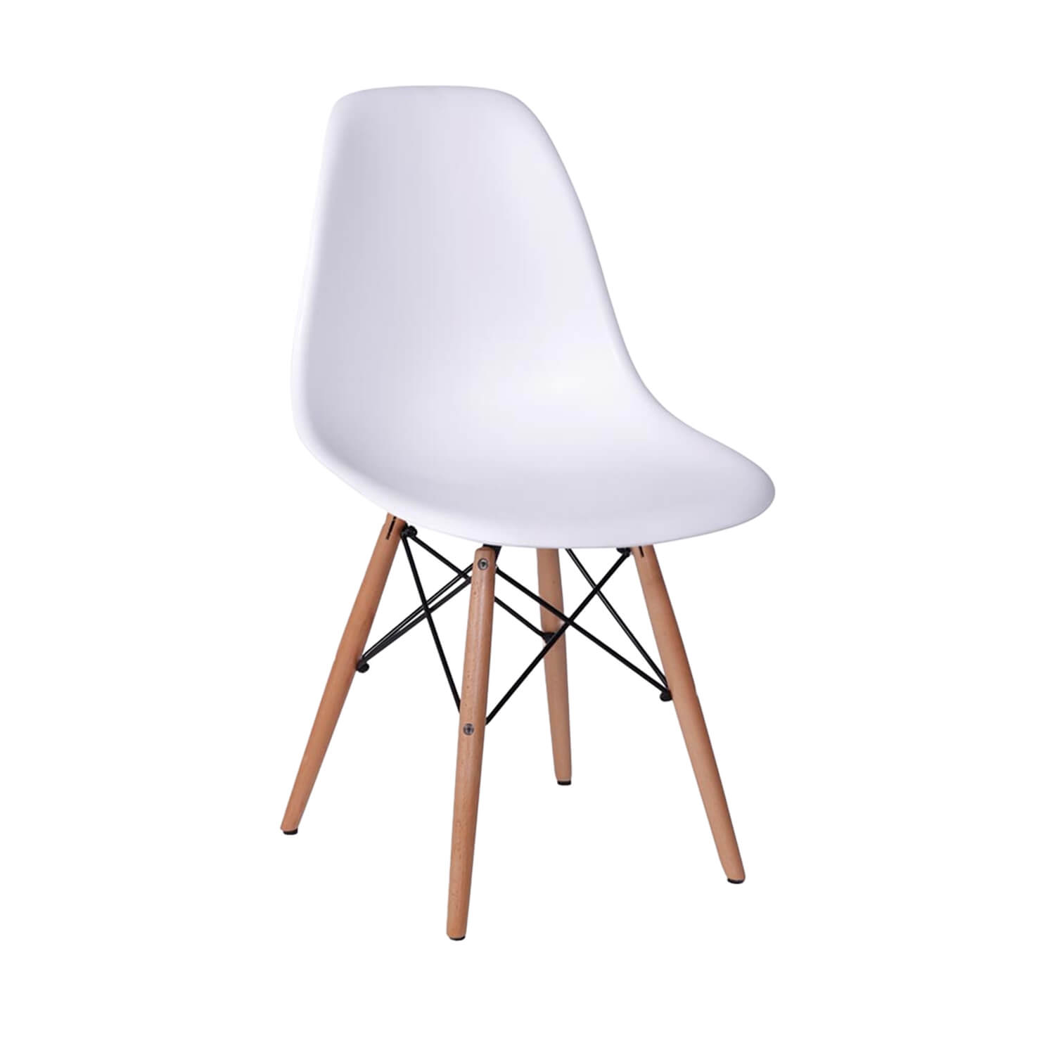 Conjunto Mesa Saarinen Oval Espirito Santo 160X90cm + 4 Cadeiras Eames DSW - Branca