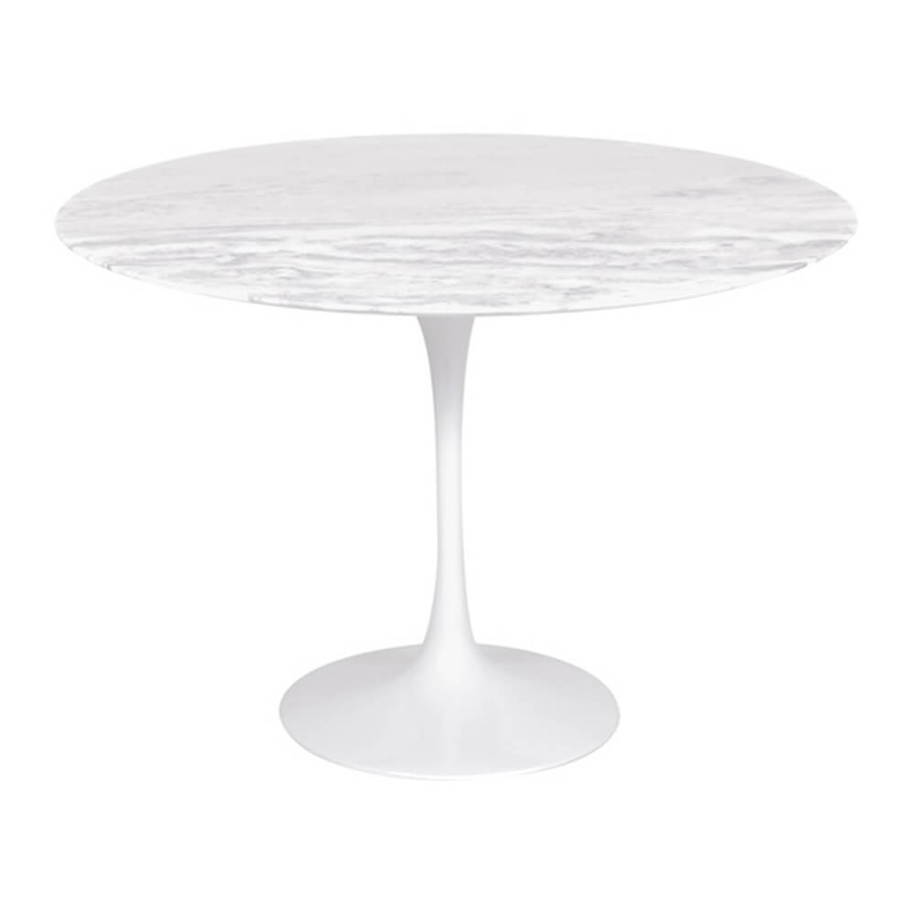 Conjunto Mesa Saarinen Redonda Espirito Santo 107cm + 4 Cadeiras Eames DSW - Preta