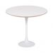 Mesa Saarinen Lateral Fórmica Branca 51cm - Base Branca