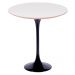 Mesa Saarinen Lateral Fórmica Branca 51cm - Base Preta