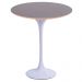 Mesa Saarinen Lateral Fórmica Preta 51cm - Base Branca