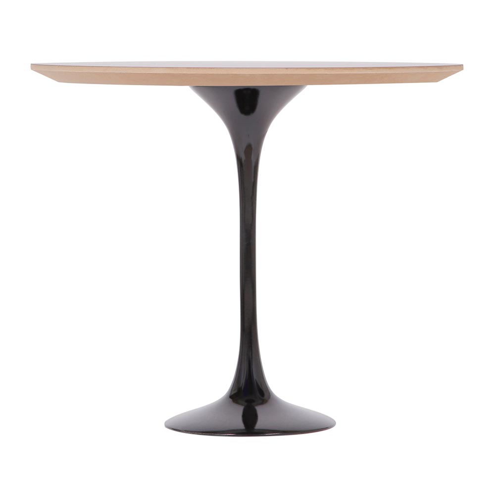 Mesa Saarinen Lateral Fórmica Preta 51cm - Base Preta