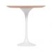 Mesa Saarinen Lateral Freijó 51cm - Base Branca