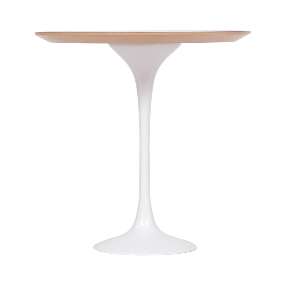 Mesa Saarinen Lateral Freijó 51cm - Base Branca