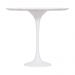 Mesa Saarinen Lateral Oval Carrara 57x38cm - Base Branca