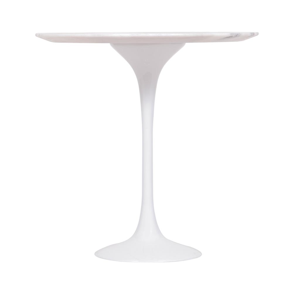 Mesa Saarinen Lateral Oval Espírito Santo 57x38cm - Base Branca
