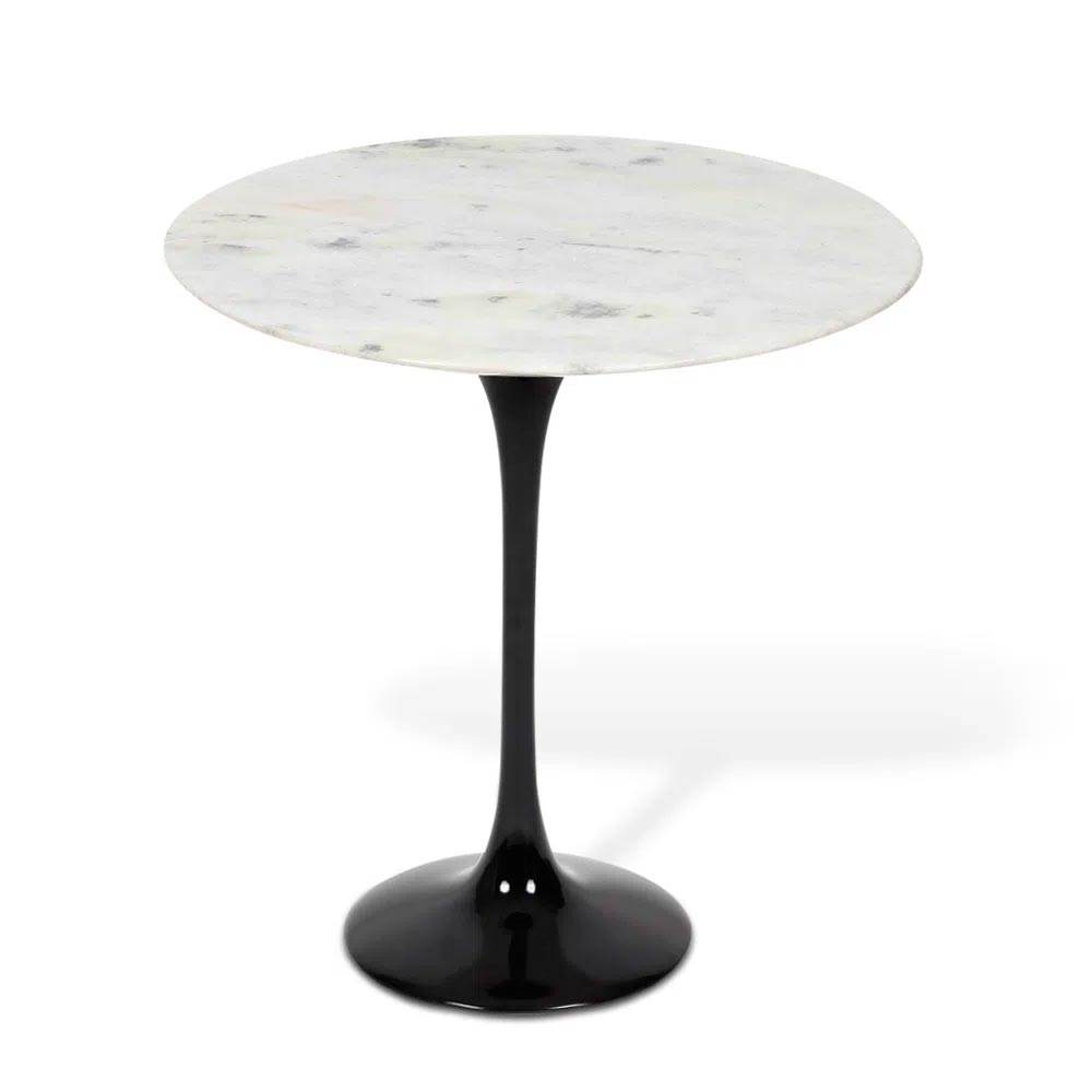 Mesa Saarinen Lateral Oval Espírito Santo 57x38cm - Base Preta