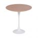 Mesa Saarinen Lateral Oval Freijó 57x38cm - Base Branca