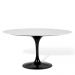 Mesa Saarinen Oval Carrara 160x90cm - Base Preta