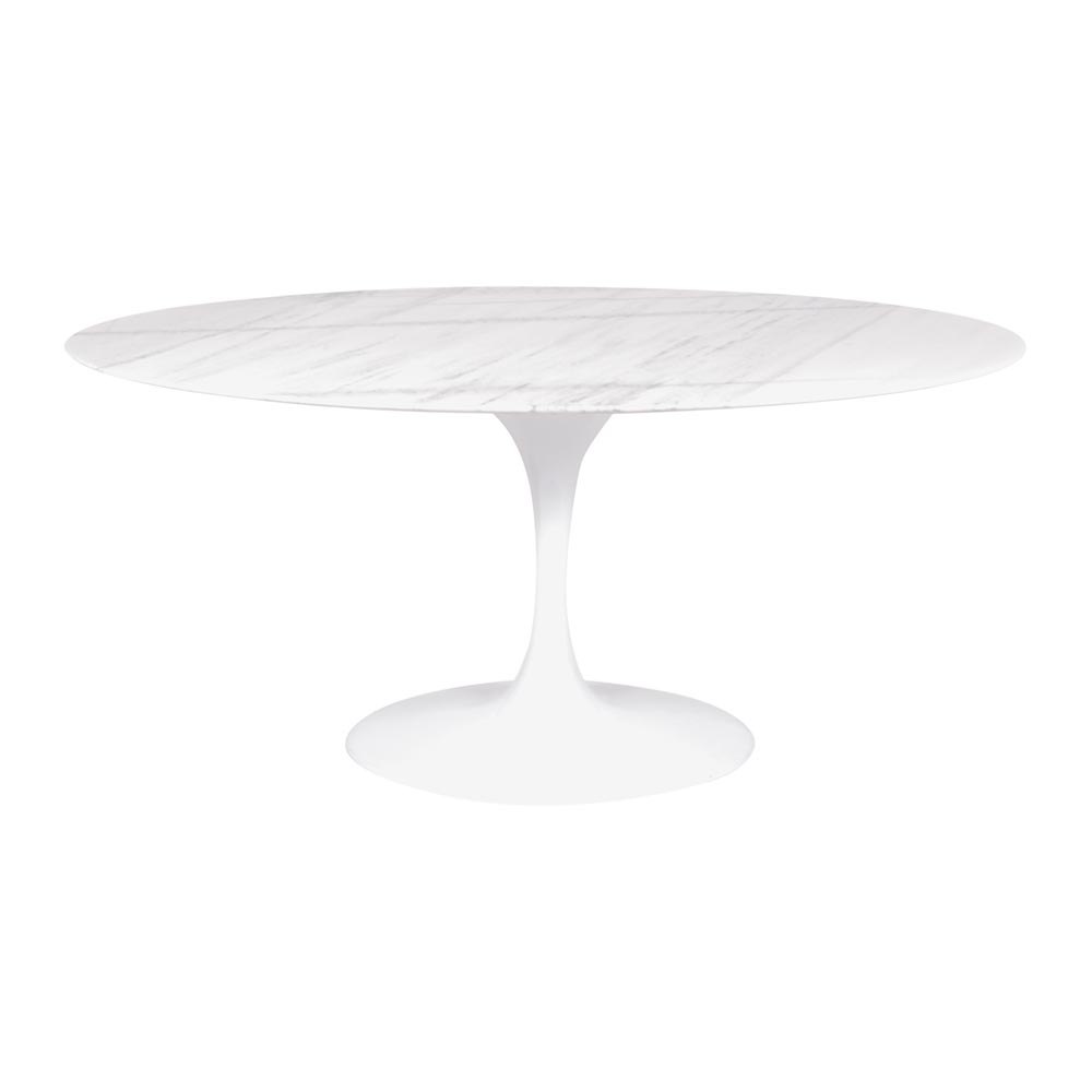 Mesa Saarinen Oval Espírito Santo 160x90cm - Base Branca
