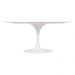 Mesa Saarinen Oval Espírito Santo 160x90cm - Base Branca