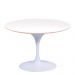 Mesa Saarinen Oval Fórmica Branca 235x122cm - Base Branca