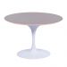 Mesa Saarinen Oval Fórmica Preta 180x100cm - Base Branca