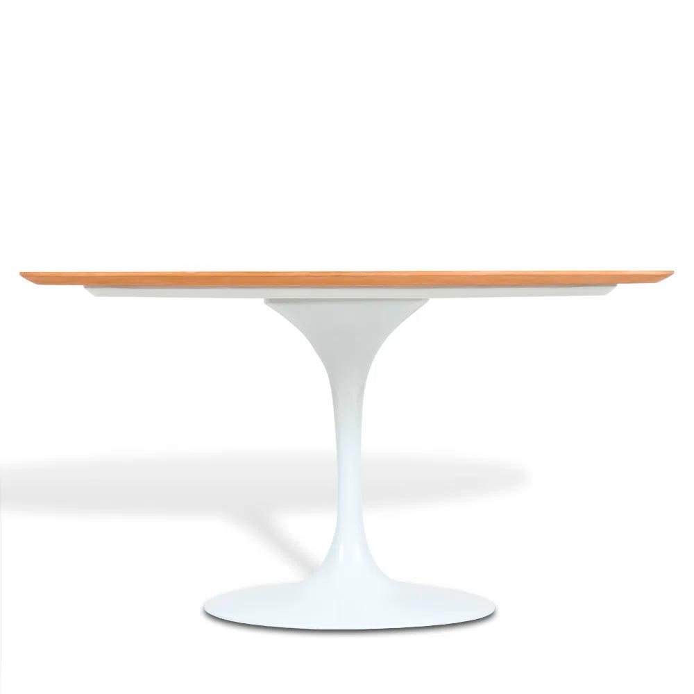 Mesa Saarinen Oval Freijó 180x100cm - Base Branca