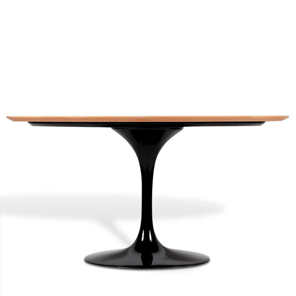 Mesa Saarinen Oval Freijó 235x122cm - Base Preta