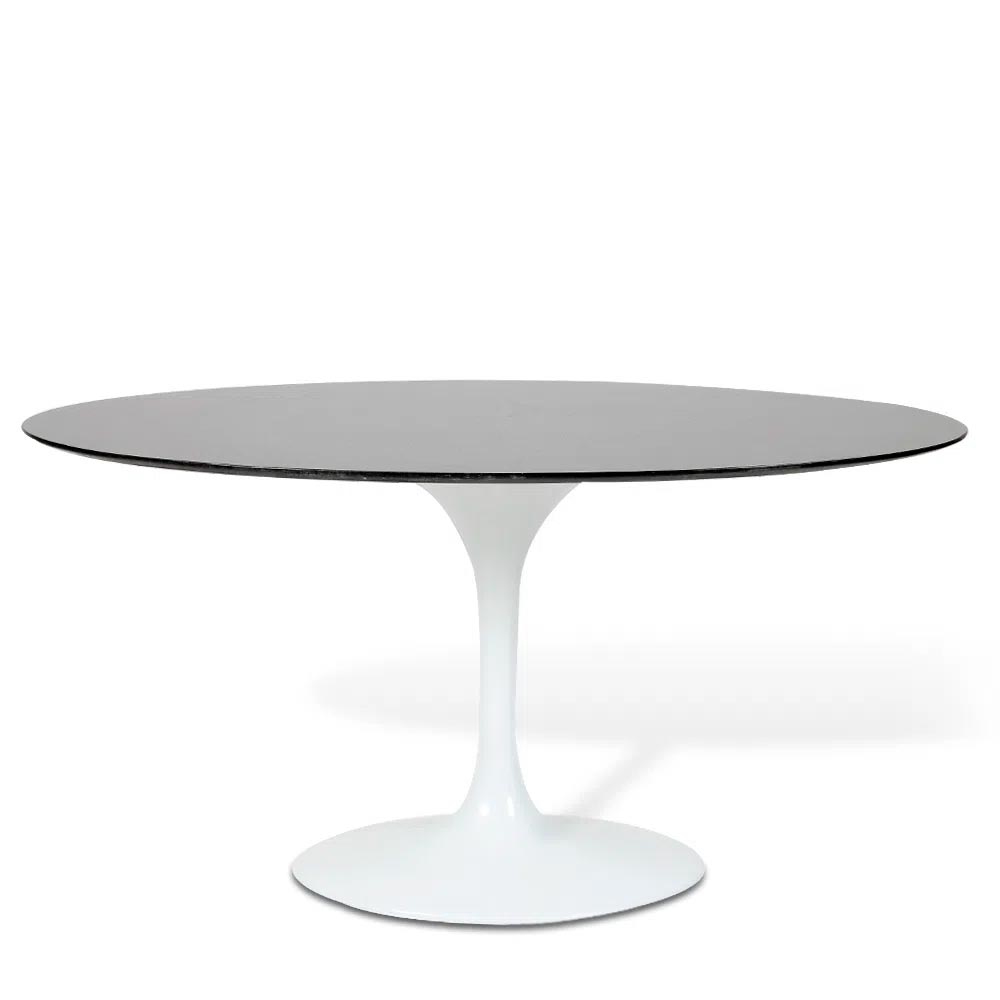 Mesa Saarinen Oval São Gabriel 198x122cm - Base Branca