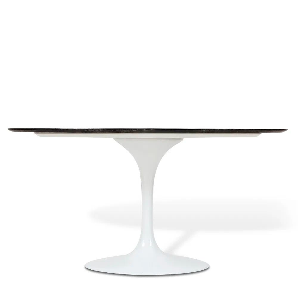 Mesa Saarinen Oval São Gabriel 198x122cm - Base Branca