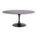 Mesa Saarinen Oval São Gabriel 198x122cm - Base Preta
