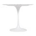 Mesa Saarinen Redonda Carrara 100cm - Base Branca