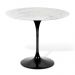 Mesa Saarinen Redonda Carrara 100cm - Base Preta