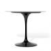 Mesa Saarinen Redonda Carrara 100cm - Base Preta