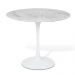 Mesa Saarinen Redonda Carrara 90cm - Base Branca