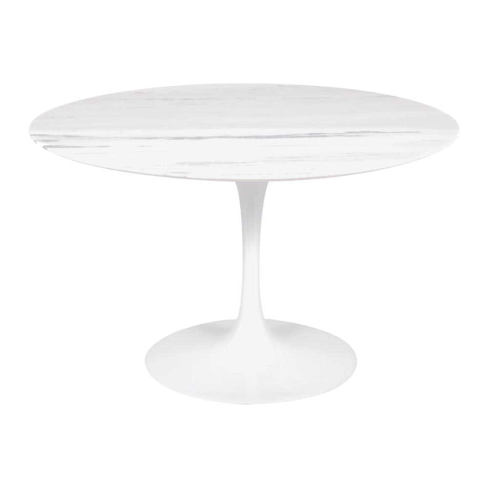 Mesa Saarinen Redonda Espírito Santo 124cm - Base Branca