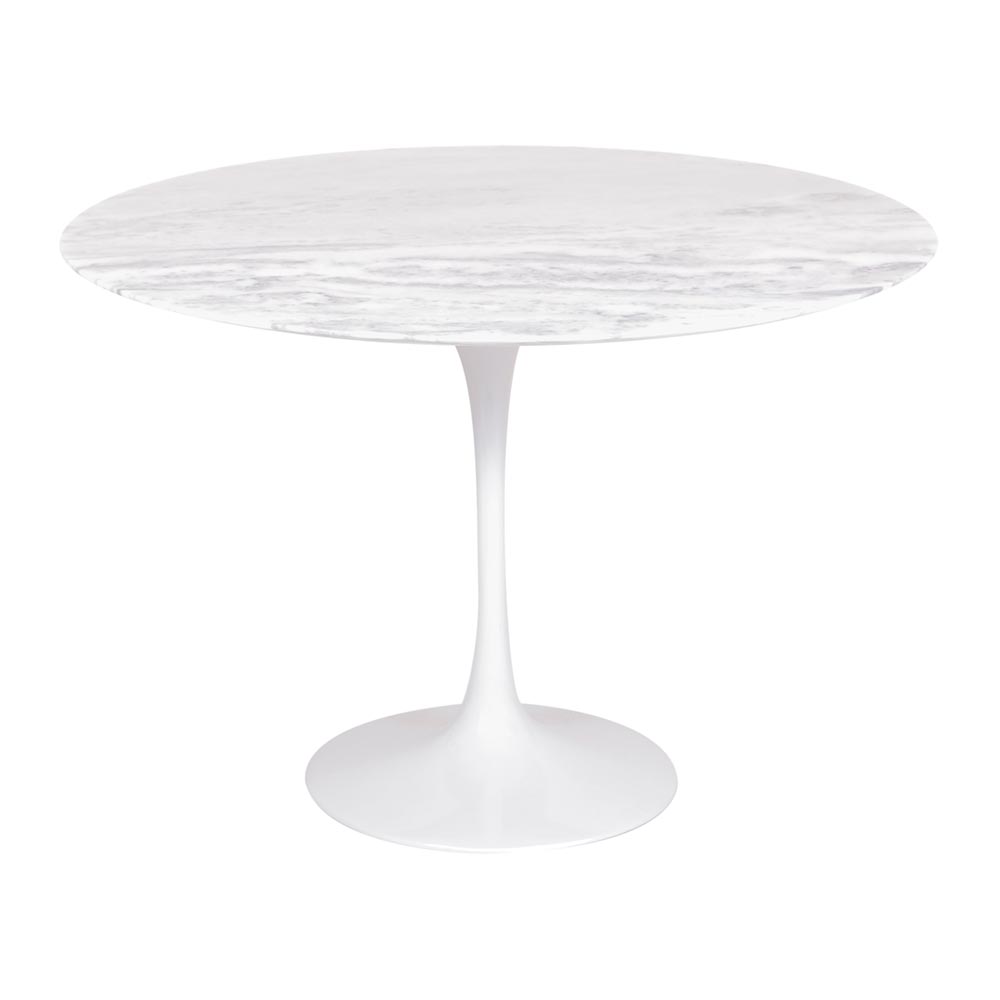 Mesa Saarinen Redonda Espírito Santo 90cm - Base Branca