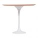 Mesa Saarinen Redonda Fórmica Branca 124 cm - Base Branca