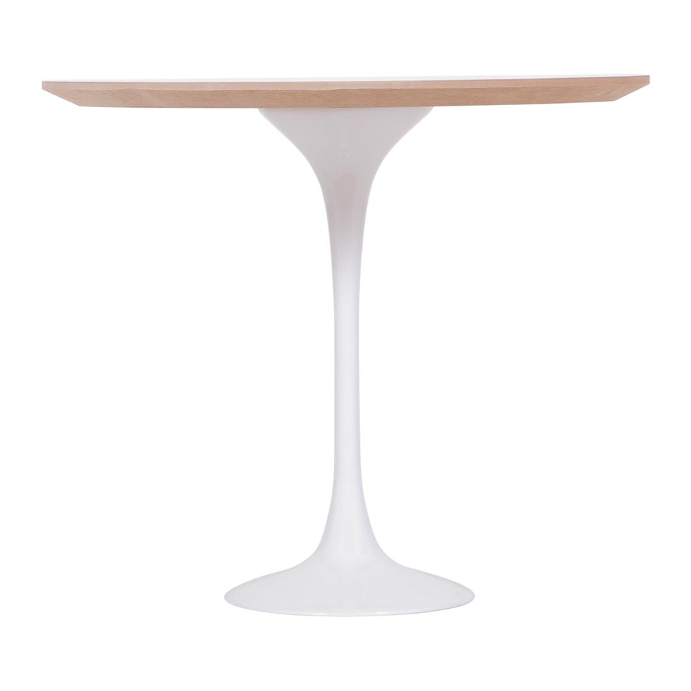 Mesa Saarinen Redonda Fórmica Branca 90cm - Base Branca