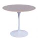 Mesa Saarinen Redonda Fórmica Preta 137cm - Base Branca