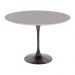 Mesa Saarinen Redonda Fórmica Preta 137cm - Base Preta