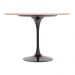Mesa Saarinen Redonda Freijó 100cm - Base Preta
