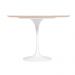 Mesa Saarinen Redonda Imbuia 100cm - Base Branca
