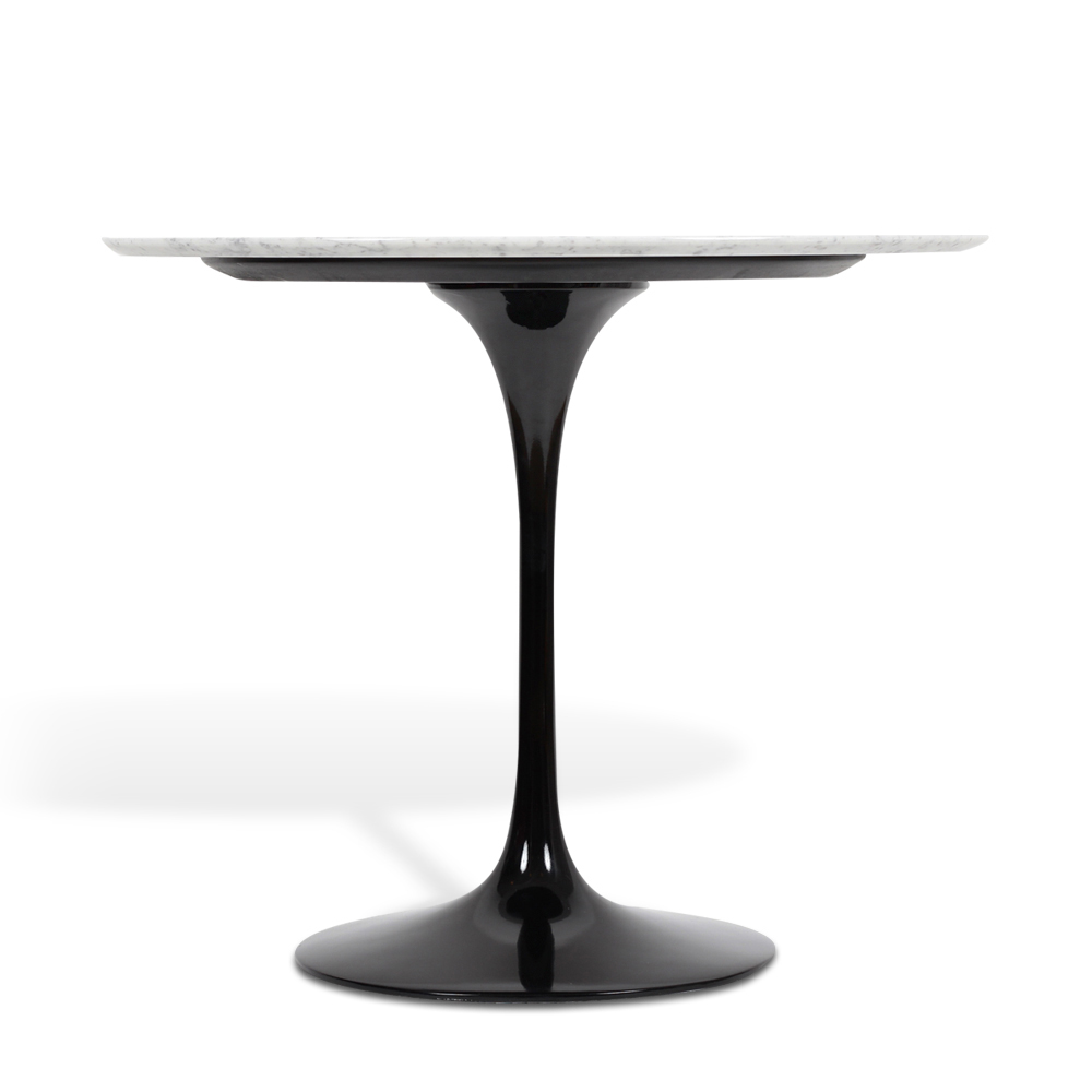 Mesa Saarinen Tulip Jantar Carrara 137cm Base Preta