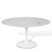 Mesa Saarinen Tulip Jantar Carrara 160x90cm Base Branca