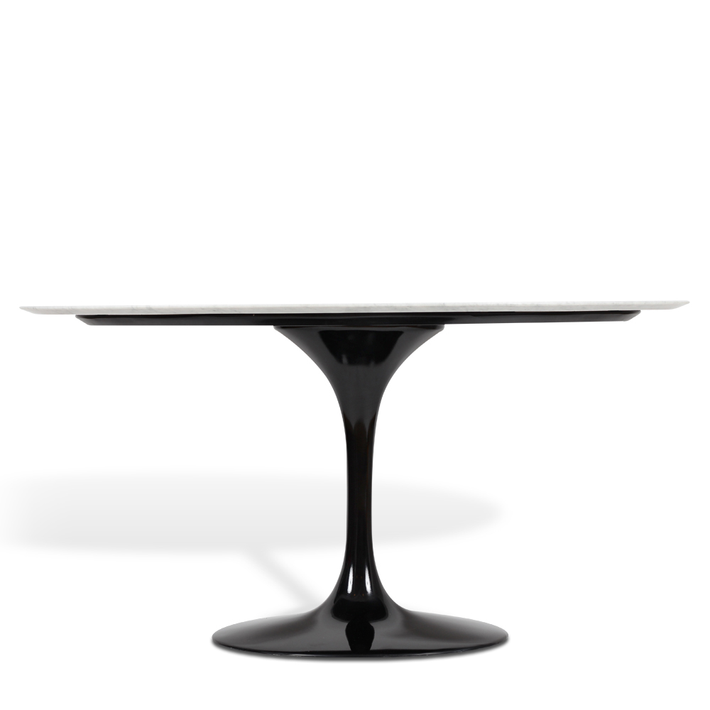 Mesa Saarinen Tulip Jantar Carrara 180x100cm Base Preta